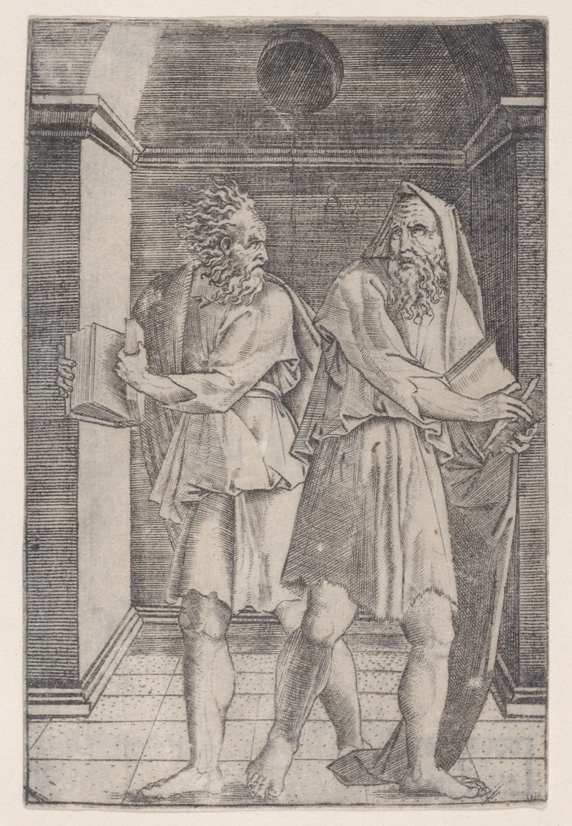 The Philosophers by Agostino Veneziano, print, 1514-1536
