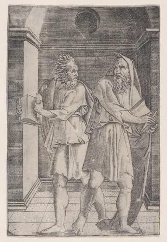The Philosophers by Agostino Veneziano, print, 1514-1536