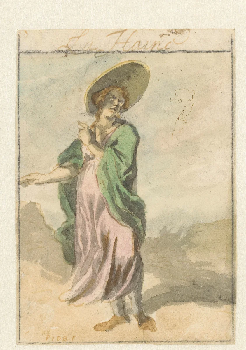 Haat by Pieter van den Berge, drawing, 1675-1737