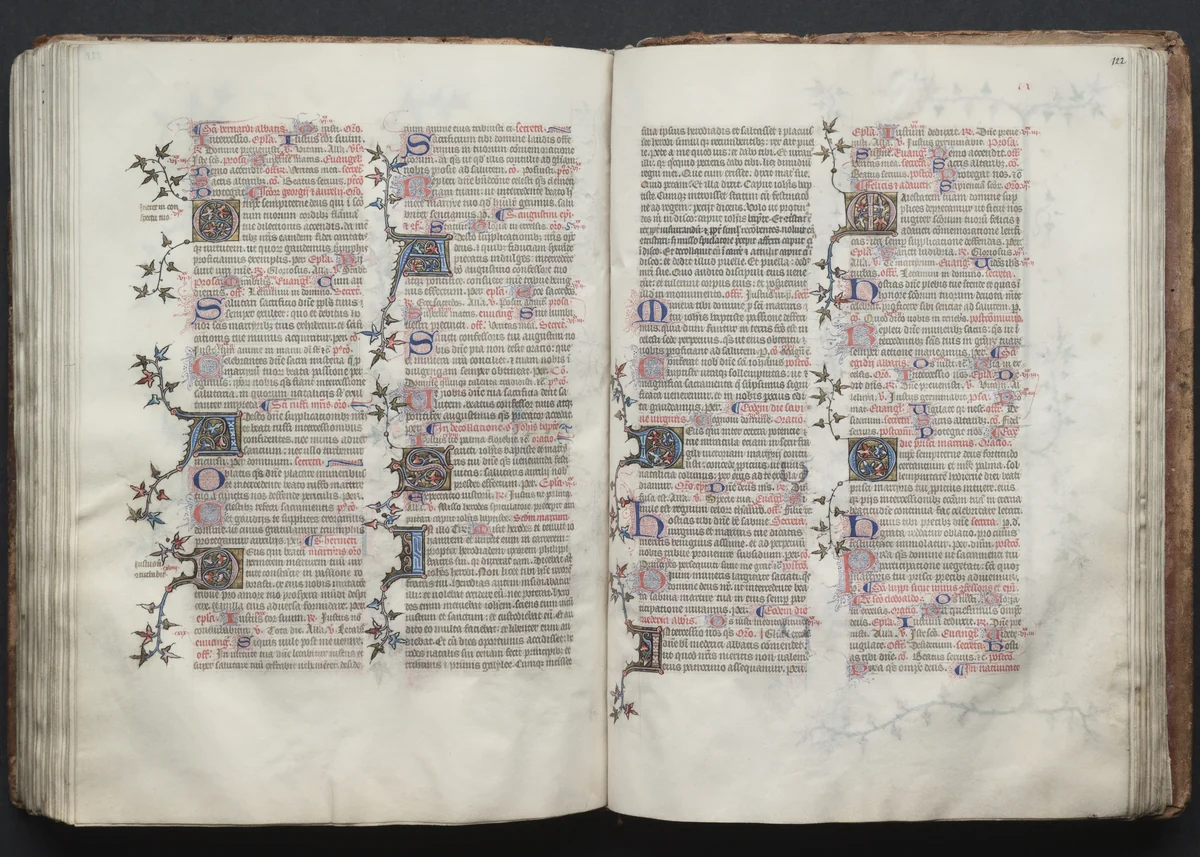 The Gotha Missal: Fol. 121v, Text by Master of the Boqueteaux, book, 1370-1380