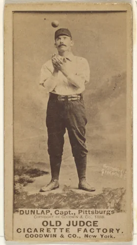 Fred "Sure Shot" Dunlap, Captain, Pittsburgh, from the Old Judge series (N172) for Old Judge Cigarettes by Goodwin & Company, photograph, 1888