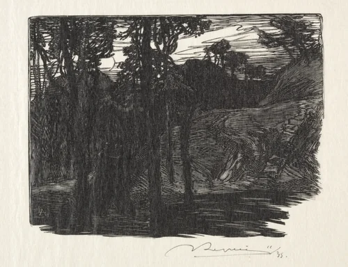 Evening by Auguste Louis Lepère, print, 1895