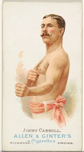 Jimmy Carroll, Pugilist, from World's Champions, Series 1 (N28) for Allen & Ginter Cigarettes by Allen & Ginter, print, 1887