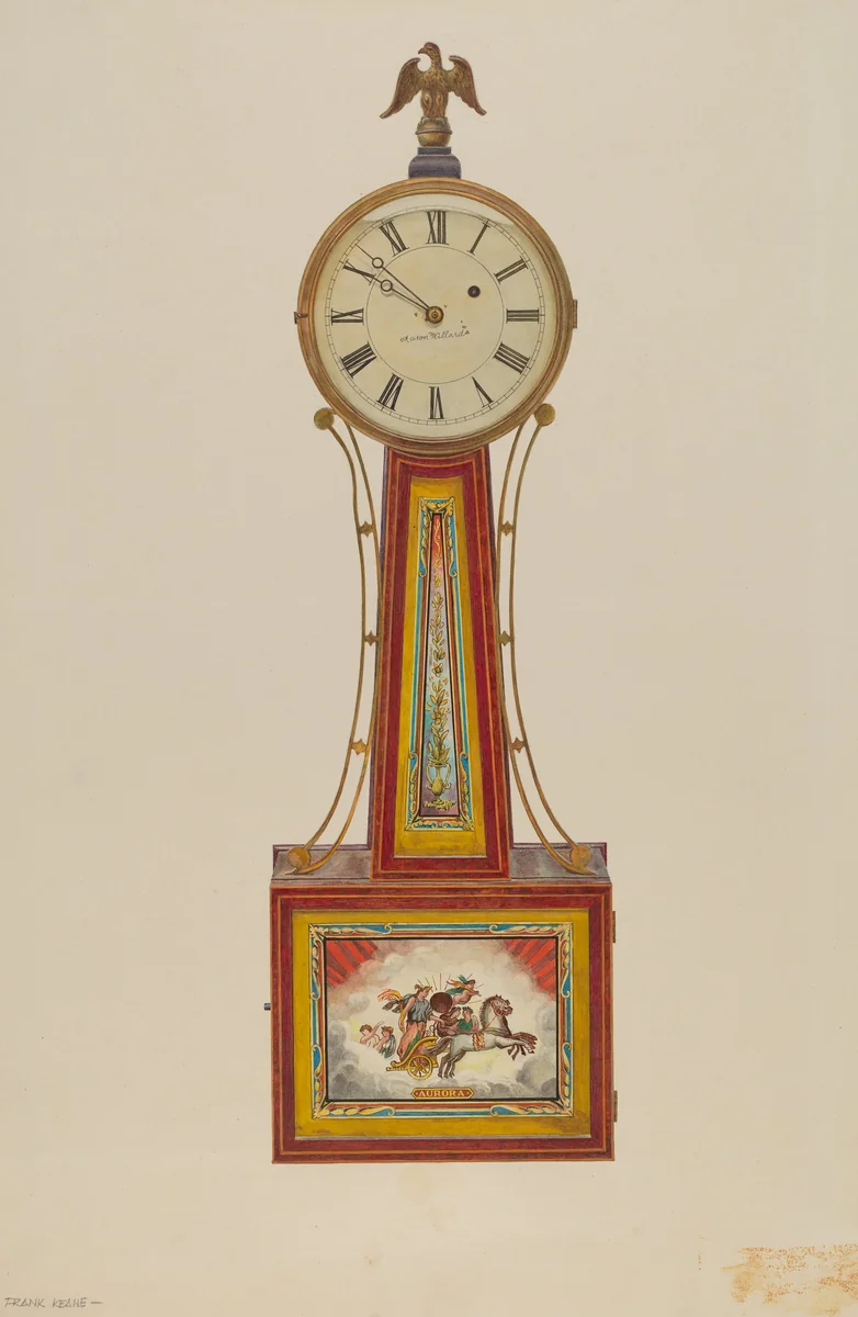 Banjo Clock by Frank M. Keane, index of american design, 1939