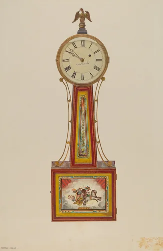Banjo Clock by Frank M. Keane, index of american design, 1939