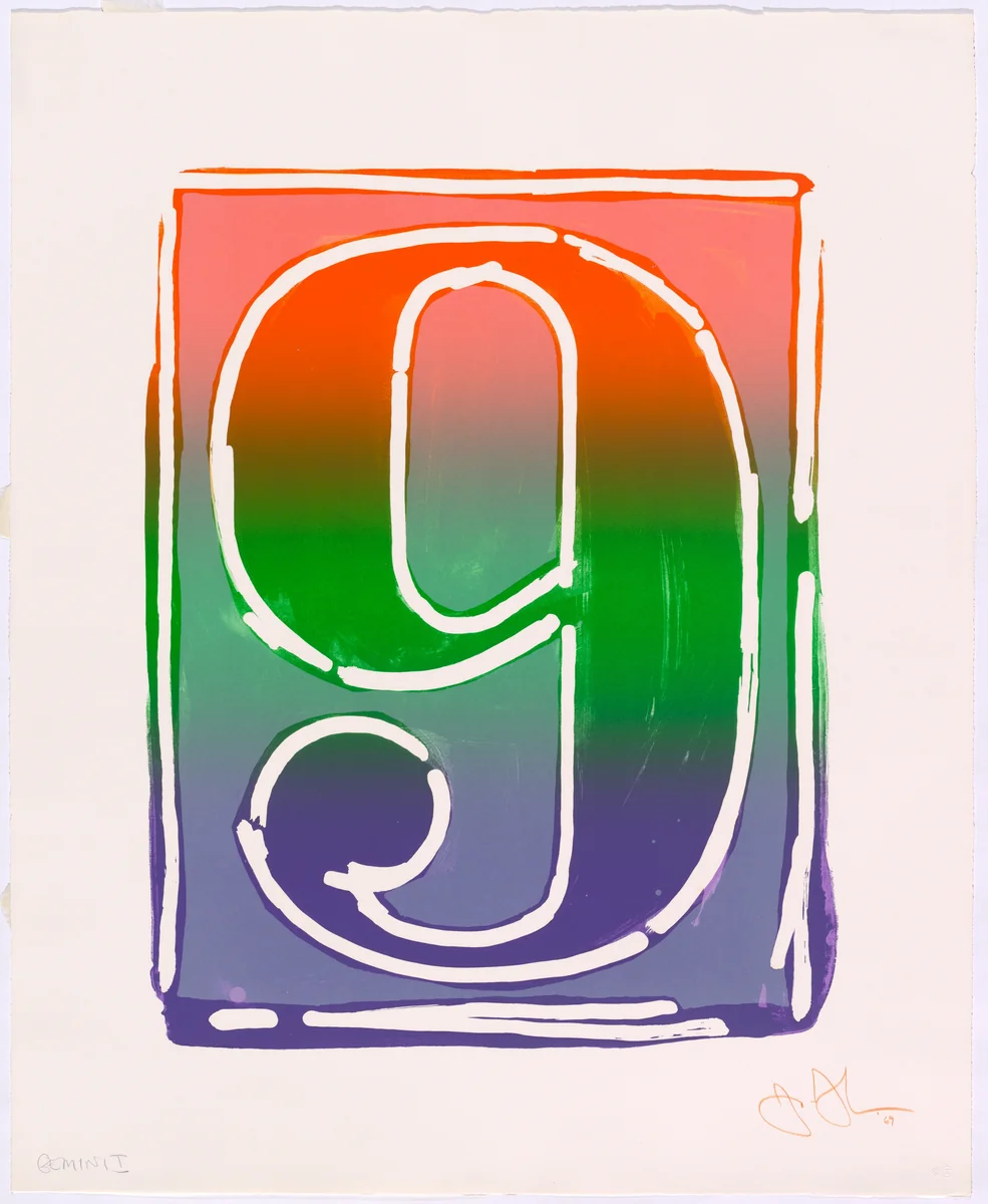 Figure 9 by Jasper Johns, print, 1969