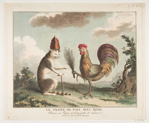 Le Traité de Paix avec Rome (The Peace Treaty with Rome) by anonymous, print, 1784-1794
