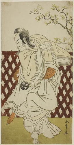 The Actor Nakamura Nakazo I as Sakon-gitsune in the Play Hana-zumo Genji Hiiki, Performed at the Nakamura Theater in the Eleventh Month, 1775 by Katsukawa Shunsho (勝川 春章), print, 1770-1780