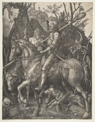 Knight, Death and the Devil by Albrecht Dürer, print, 1513