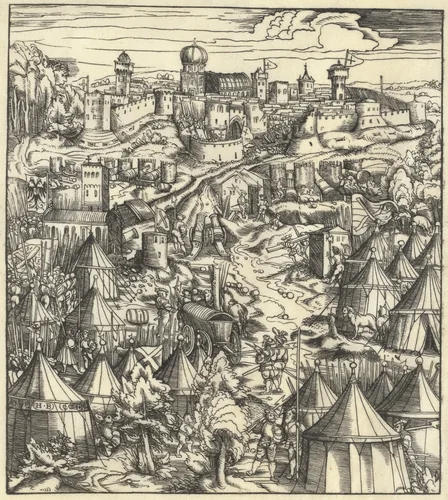 The Battle of Padua by Hans Burgkmair, print, 1473-1531