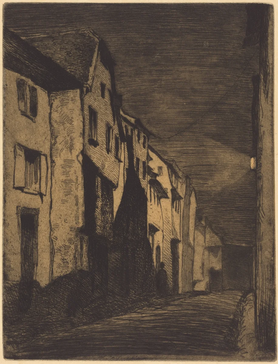 Street at Saverne by James McNeill Whistler, print, 1858