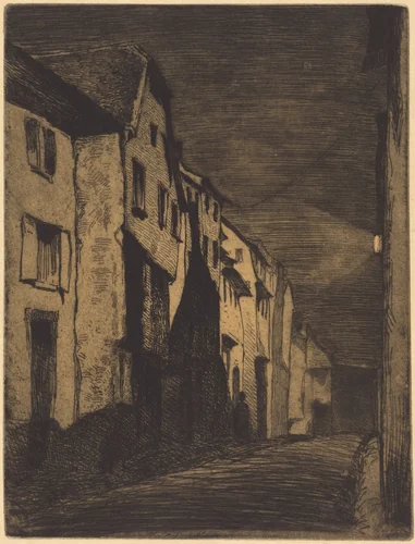 Street at Saverne by James McNeill Whistler, print, 1858