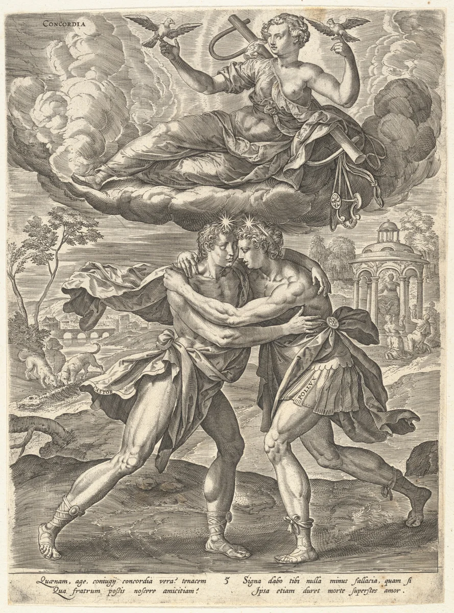 Concordia, from "Virtues" by Maerten de Vos, print, 1576-1586