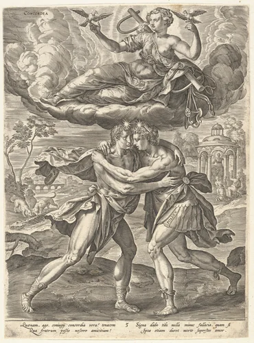 Concordia, from "Virtues" by Maerten de Vos, print, 1576-1586