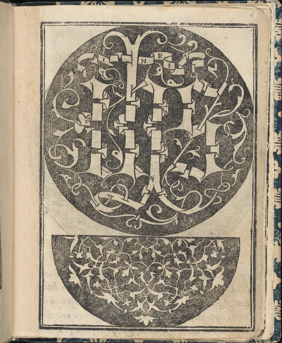 Essempio di recammi, page 4 (recto) by Giovanni Antonio Tagliente, book, 1530