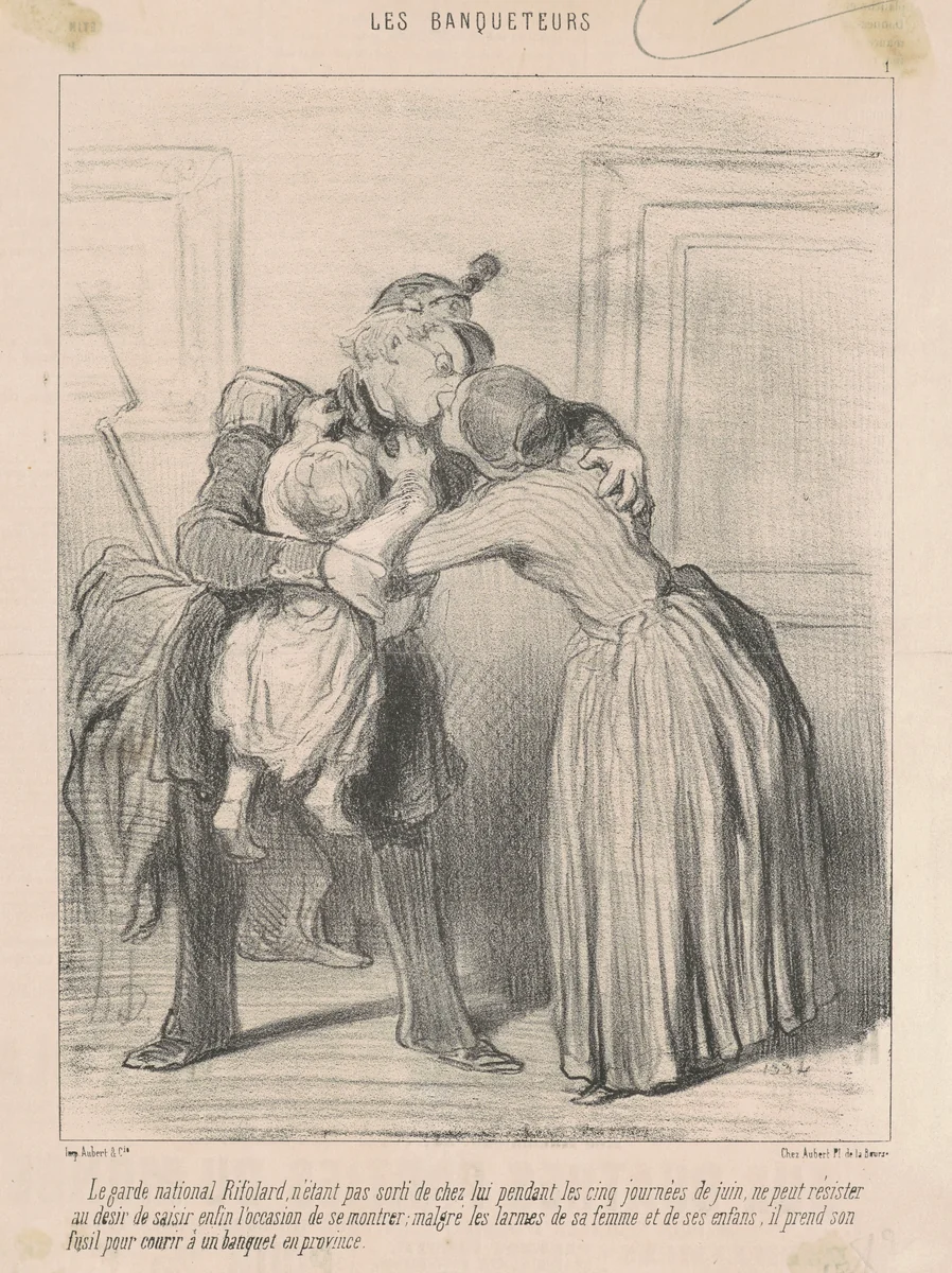 Le garde national Rifolard ... by Honoré Daumier, print, 1848