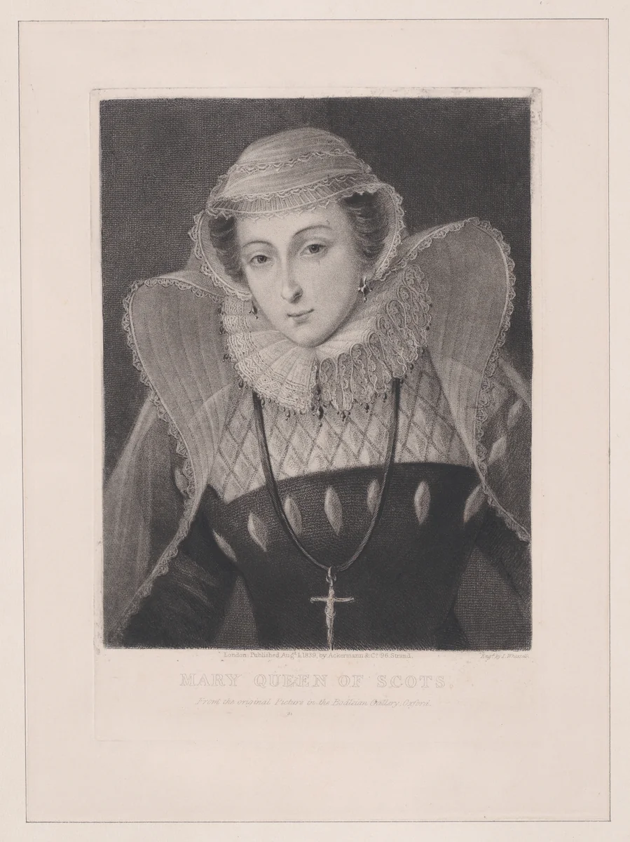 Mary, Queen of Scots by John Whessell, print, 1839