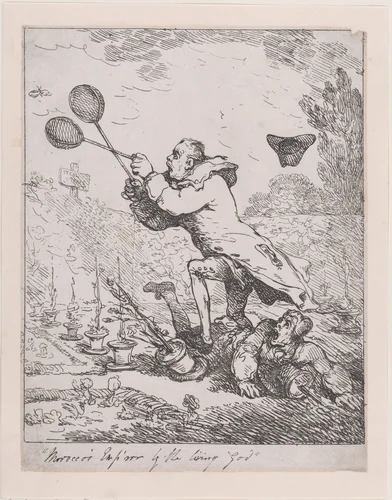 Sir Joseph Banks and the Emperor of Morocco by Thomas Rowlandson, print, 1788