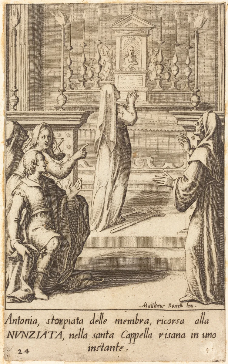 Antonia by Jacques Callot; Matteo Rosselli, print, 1619