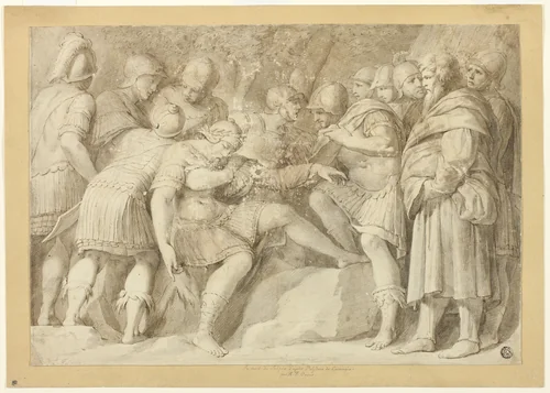 The Death of Scipio by Polidoro Caldara, drawing, 1737-1799