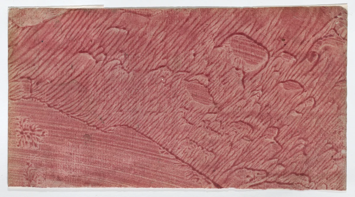 Red paste paper by anonymous, print, 1800-1900