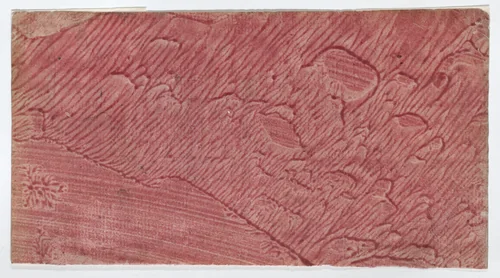 Red paste paper by anonymous, print, 1800-1900