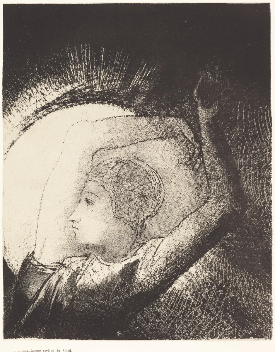 Une femme revêtue du Soleil (A woman clothed with the sun) by Ambroise Vollard; Odilon Redon, print, 1899
