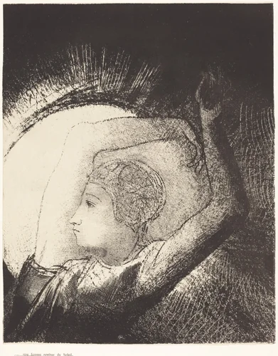 Une femme revêtue du Soleil (A woman clothed with the sun) by Ambroise Vollard; Odilon Redon, print, 1899