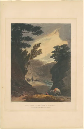 View Near the Falls of Schuylkill by John Hill, print, 1819