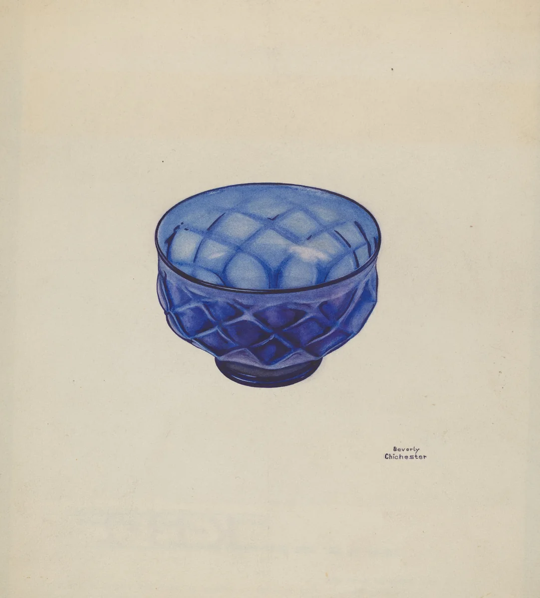 Baptismal Bowl by Beverly Chichester, index of american design, 1939