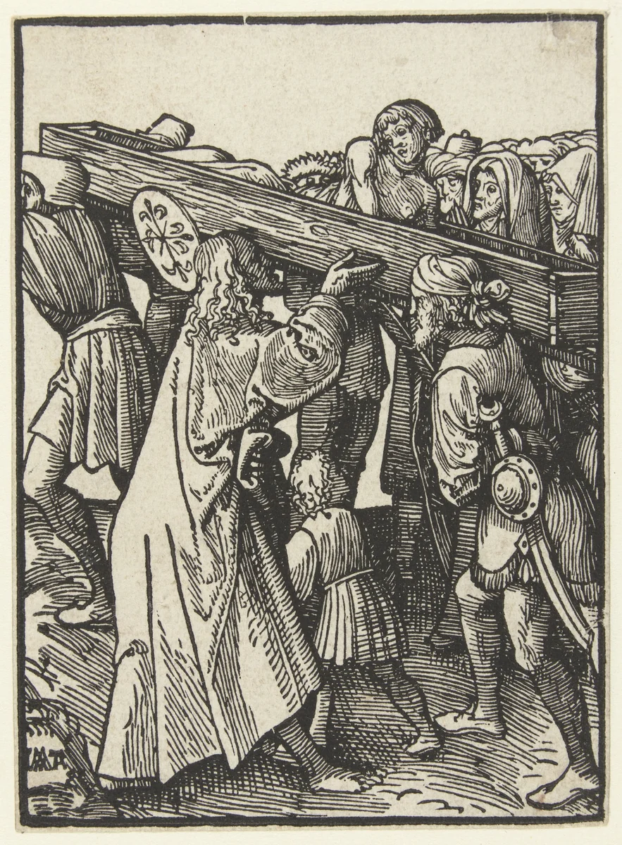 Opwekking van de zoon van de weduwe te Nain by Unknown, print, 1520-1521