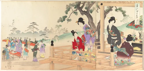 Chiyoda Castle (Album of Women) by Yōshū Chikanobu (楊洲周延), print, 1895
