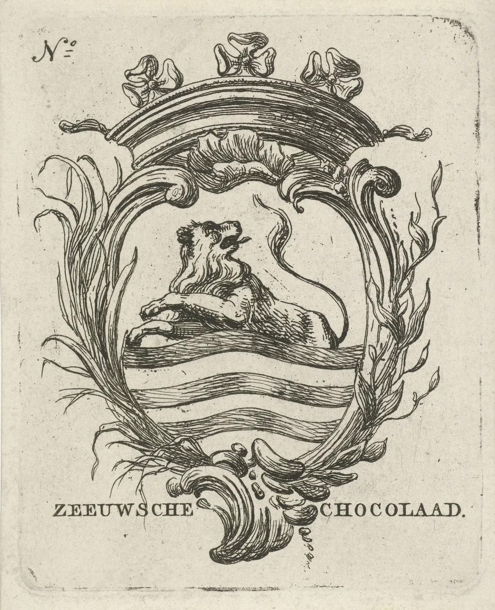 Vignet met het wapen van Zeeland by Hermanus Fock, print, 1781-1822