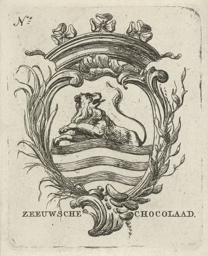 Vignet met het wapen van Zeeland by Hermanus Fock, print, 1781-1822