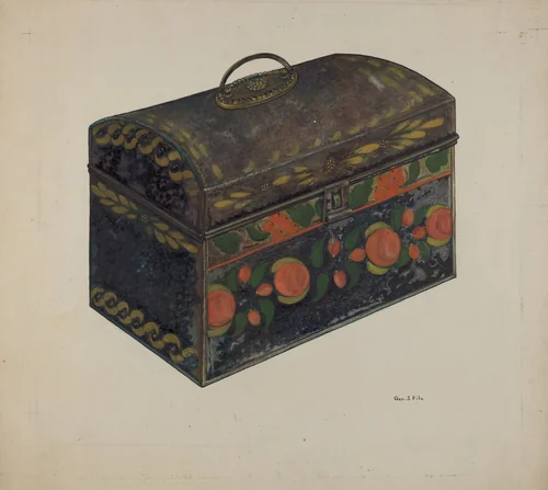Tin Oblong Box by George File, index of american design, 1938