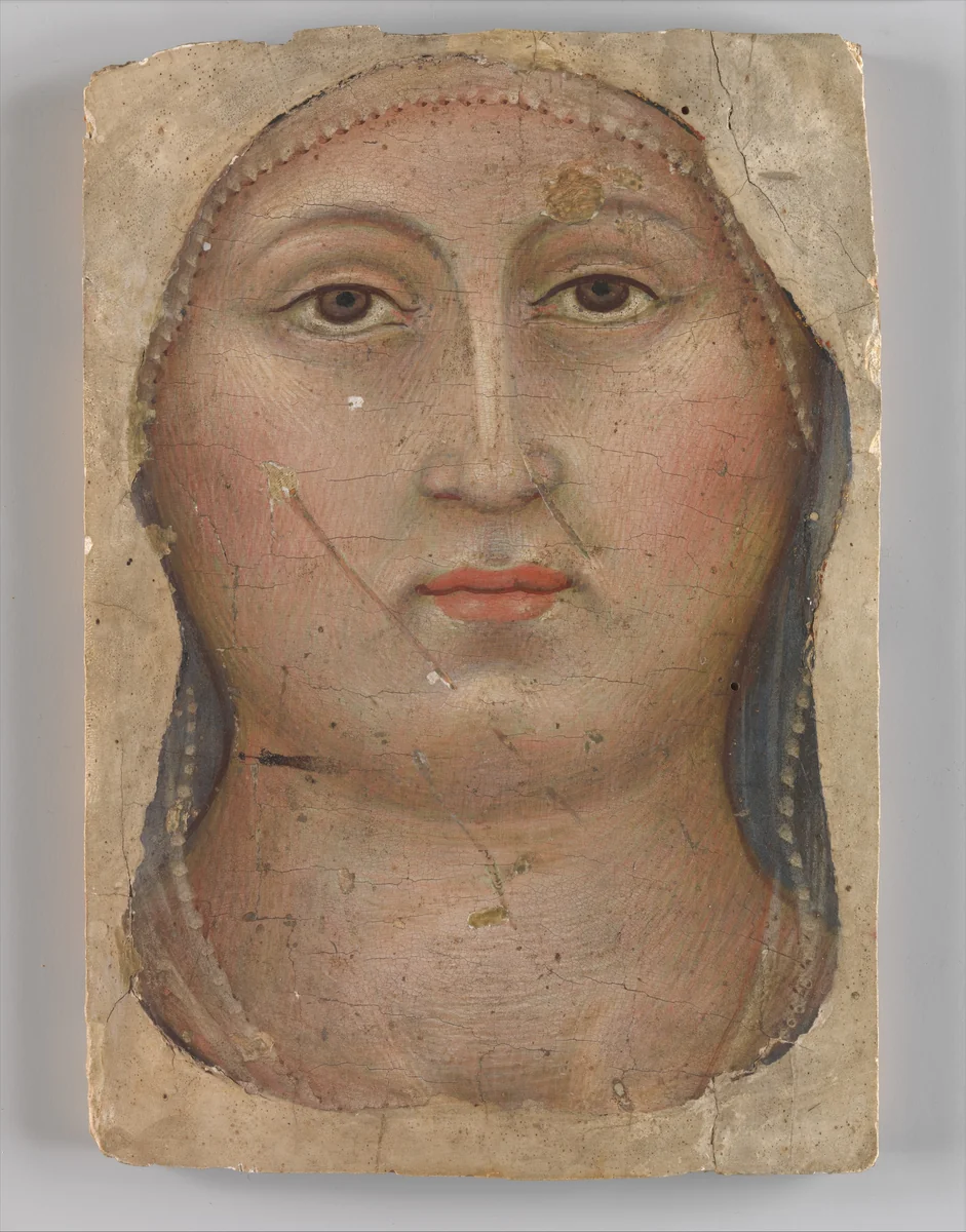 Head of the Virgin by Taddeo di Bartolo, painting, 1394-1400