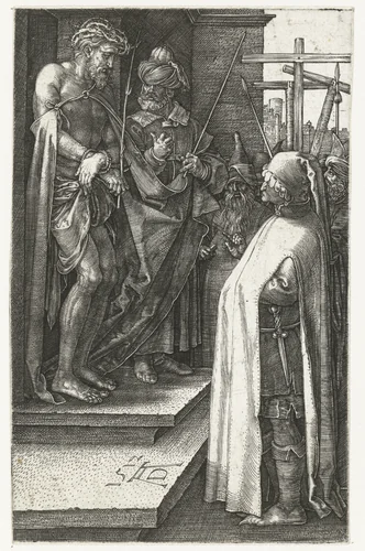 Christus aan het volk getoond (Ecce homo) by Unknown, print, 1512