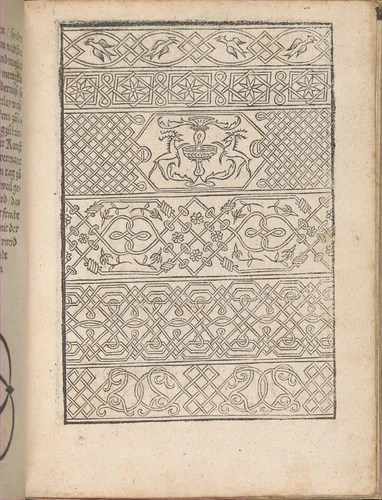 New Modelbüch allen Nägerin u. Sydenstickern (Page 3r) by Hans Hoffman, book, 1556