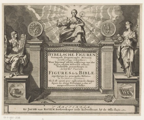 Allegorie op het Oude en Nieuwe Testament by anonymous, print, 1682