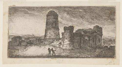 Tower at Pembroke Castle by John Clerk, print, 1770-1782