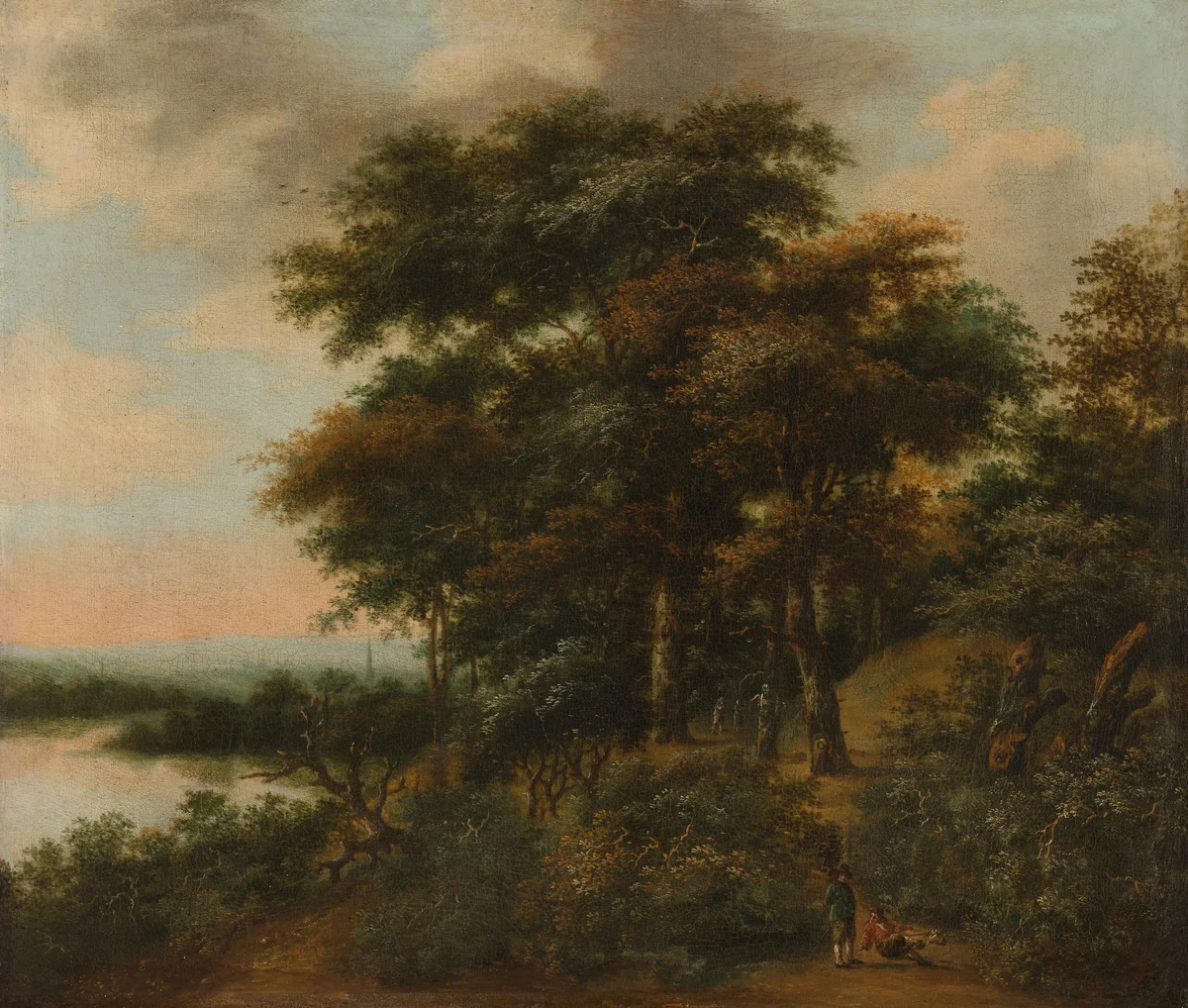 Wooded Landscape by Anthonie Waterloo, painting, 1640-1690