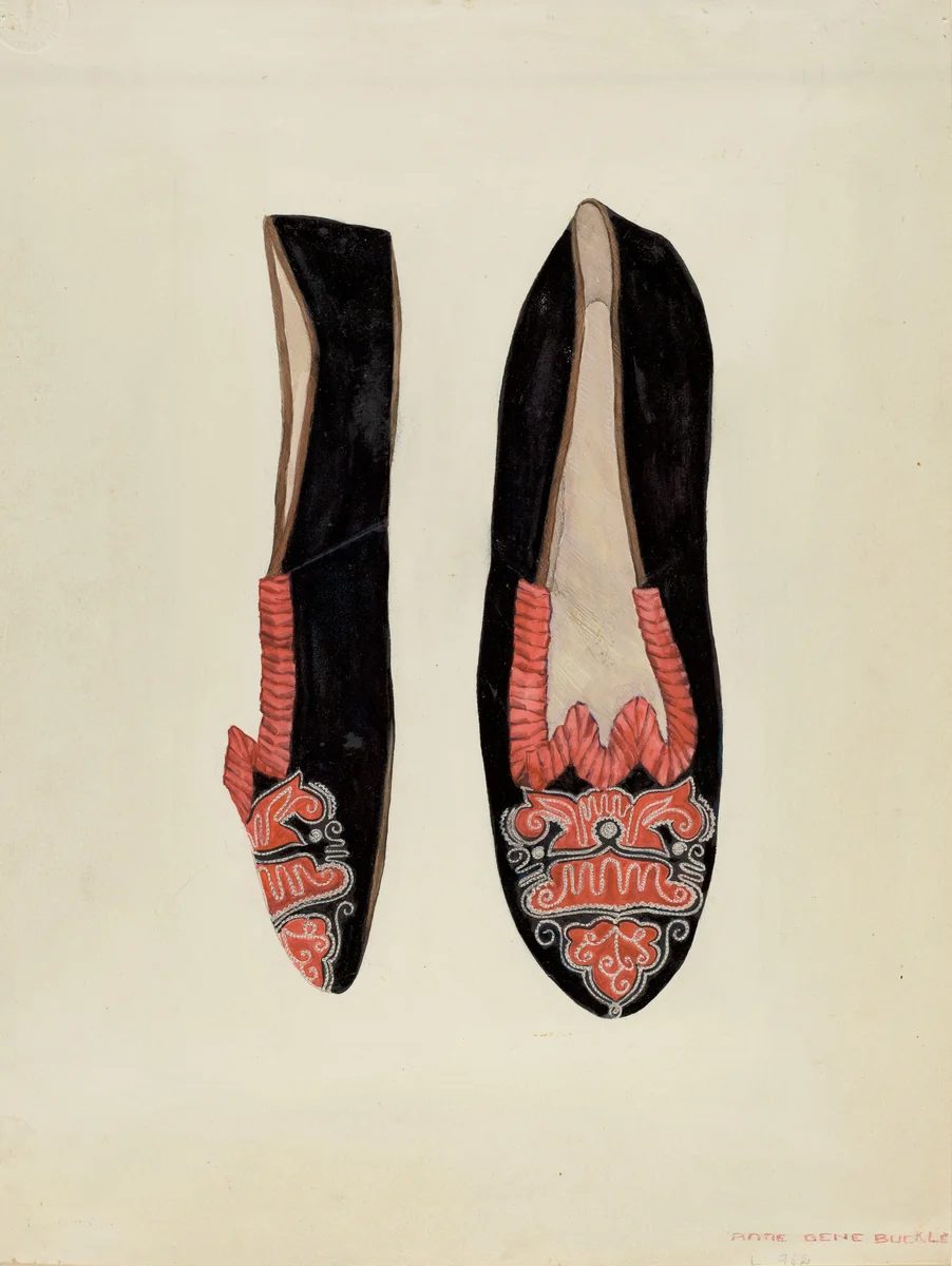 Dancing Slipper by Ann Gene Buckley, index of american design, 1935-1942