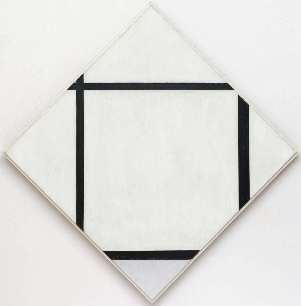 Tableau I: Lozenge with Four Lines and Gray by Piet Mondrian, painting, 1926