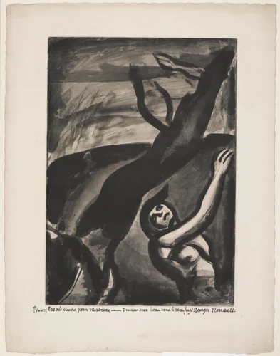 Trial proof for Tomorrow Will Be Beautiful, Said The Shipwrecked Man, plate XI from Miserere by Georges Rouault, print, 1922