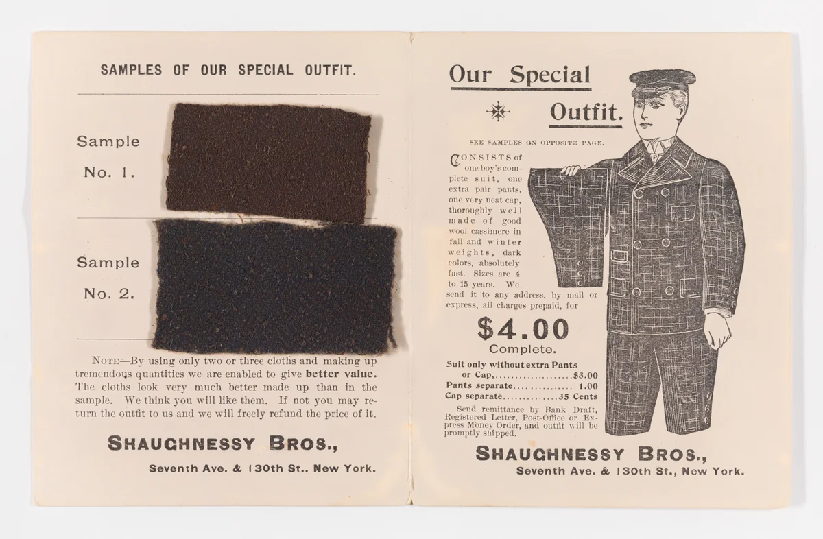 Our Special Outfit [advertizing circular] by Shaughnessy Brothers, book, 1890-1900