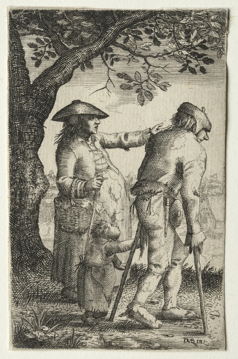 Peasant Family by David Vinckboons, print, 1600-1620