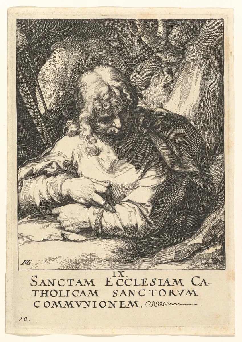 St. James the Less, from "Christ, the Apostles and St. Paul with the Creed" by Hendrick Goltzius, print, 1584-1594