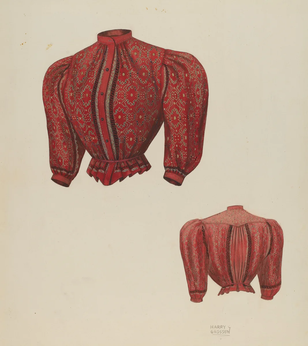 Shirtwaist by Harry Grossen, index of american design, 1937