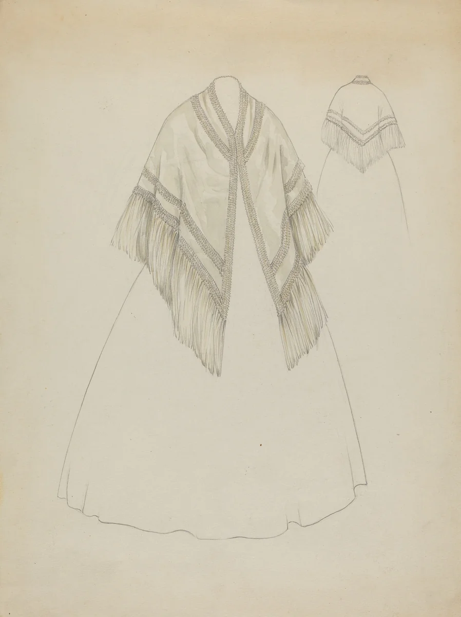 Shaker Shawl by Jessie M Benge, index of american design, 1936