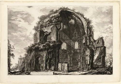 View of the Octagonal Temple of Minerva Medica, from Views of Rome by Giovanni Battista Piranesi, print, 1764